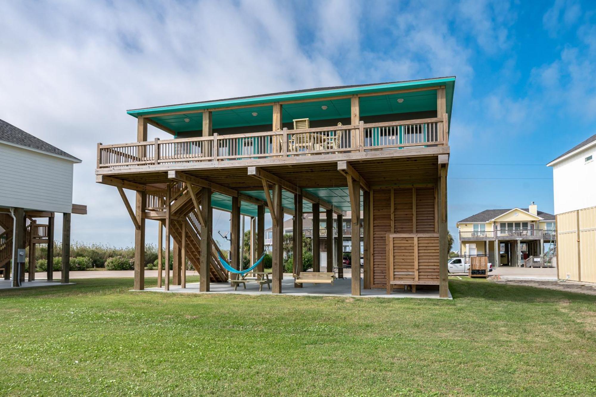 Stylish 4Br Crystal Beach Retreat Walk To Beach Bolivar Peninsula Экстерьер фото